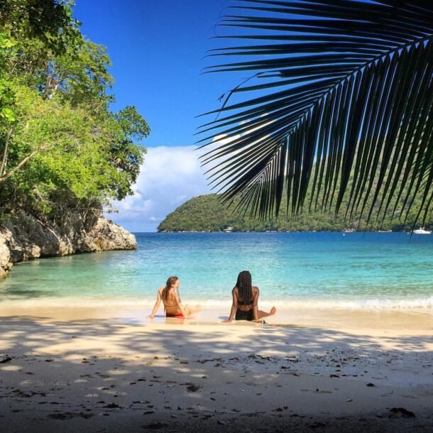 Two People enjoying the beach in Labadie Cap-Haitien